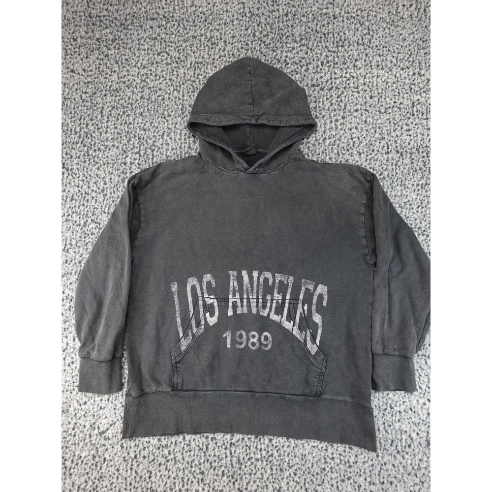 Urban Outfitters Hoodie‎ Mens S/M Washed Black Good Los Angeles 1989 Graphic UO